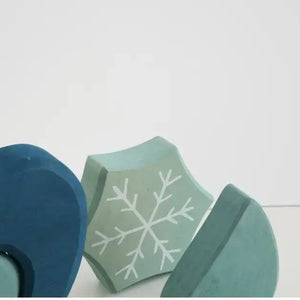 Montessori Dyed Linden Wood Weather Blocks