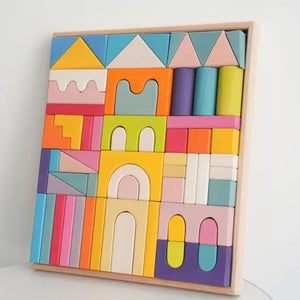 Wooden Castle Stacker – 6-Piece Montessori Toy