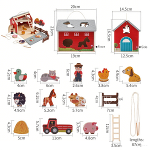 Wooden Farm Animal Matching Puzzle Toy