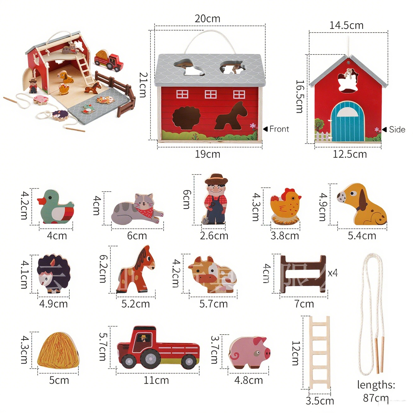 Wooden Farm Animal Matching Puzzle Toy