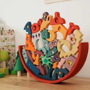 Lunamoa Wooden Gem Blocks Puzzle
