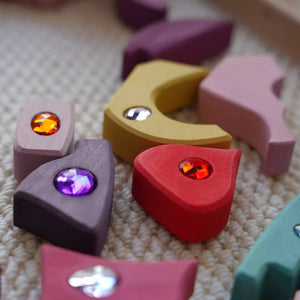 Lunamoa Wooden Gem Blocks Puzzle