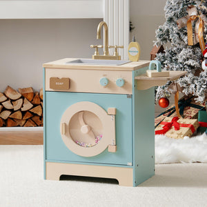 Wooden Laundry Playset for Kids