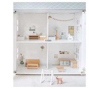 Lunamoa Wooden Dollhouse Playset