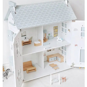Lunamoa Wooden Dollhouse Playset