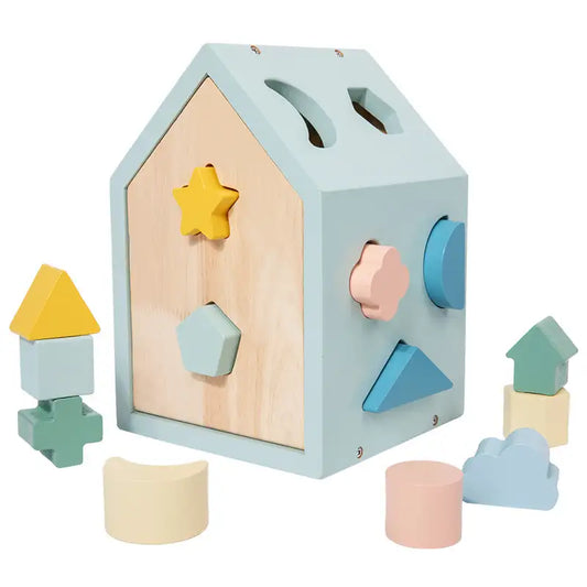 Wooden Montessori Shape Matching House Toy