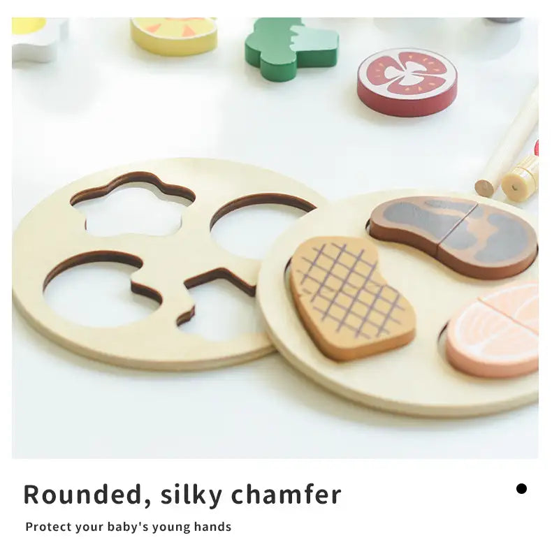 Wooden Carrot Pulling & Kitchen Play Toy Set