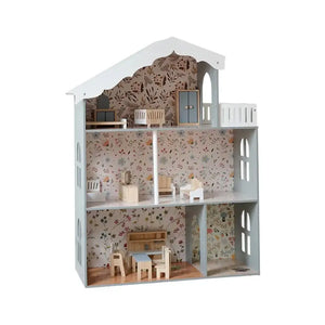 Wooden Nordic Dollhouse with Light