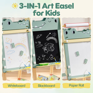 Wooden Adjustable Crocodile Easel for Kids