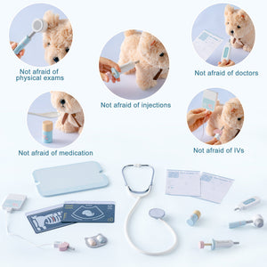 Lunamoa Wooden Kids Vet Clinic Playset