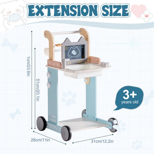 Lunamoa Wooden Kids Vet Clinic Playset