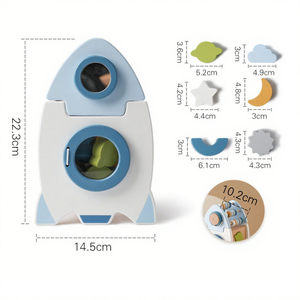 5-in-1 Montessori Rocket Shape Sorter Toy