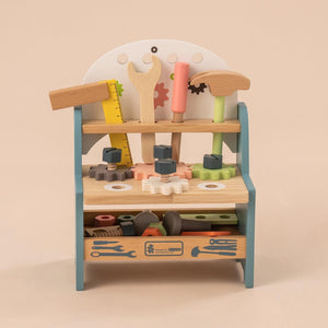 Mini Wooden Tool Workbench Set