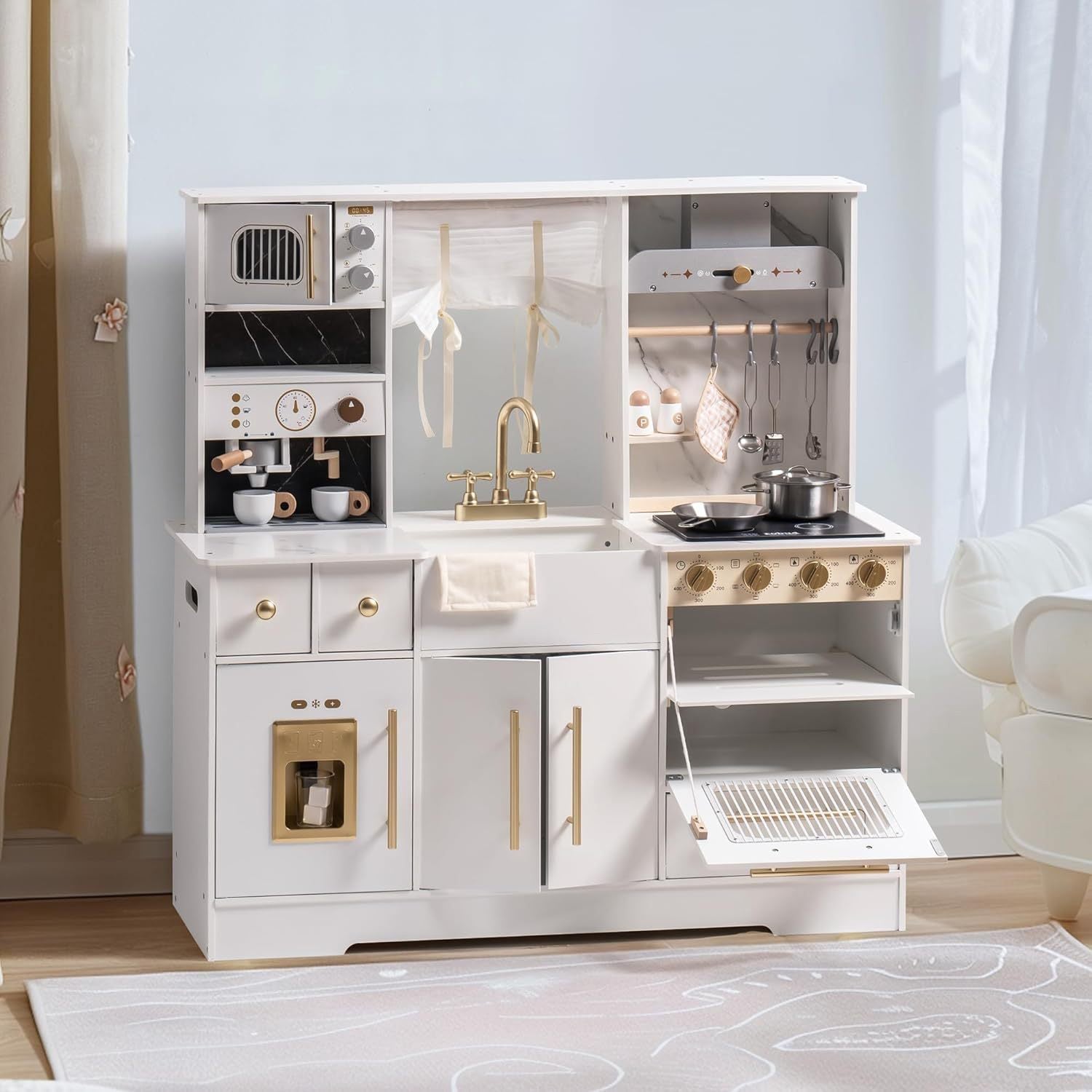 Realistic Wooden Pretend Playset