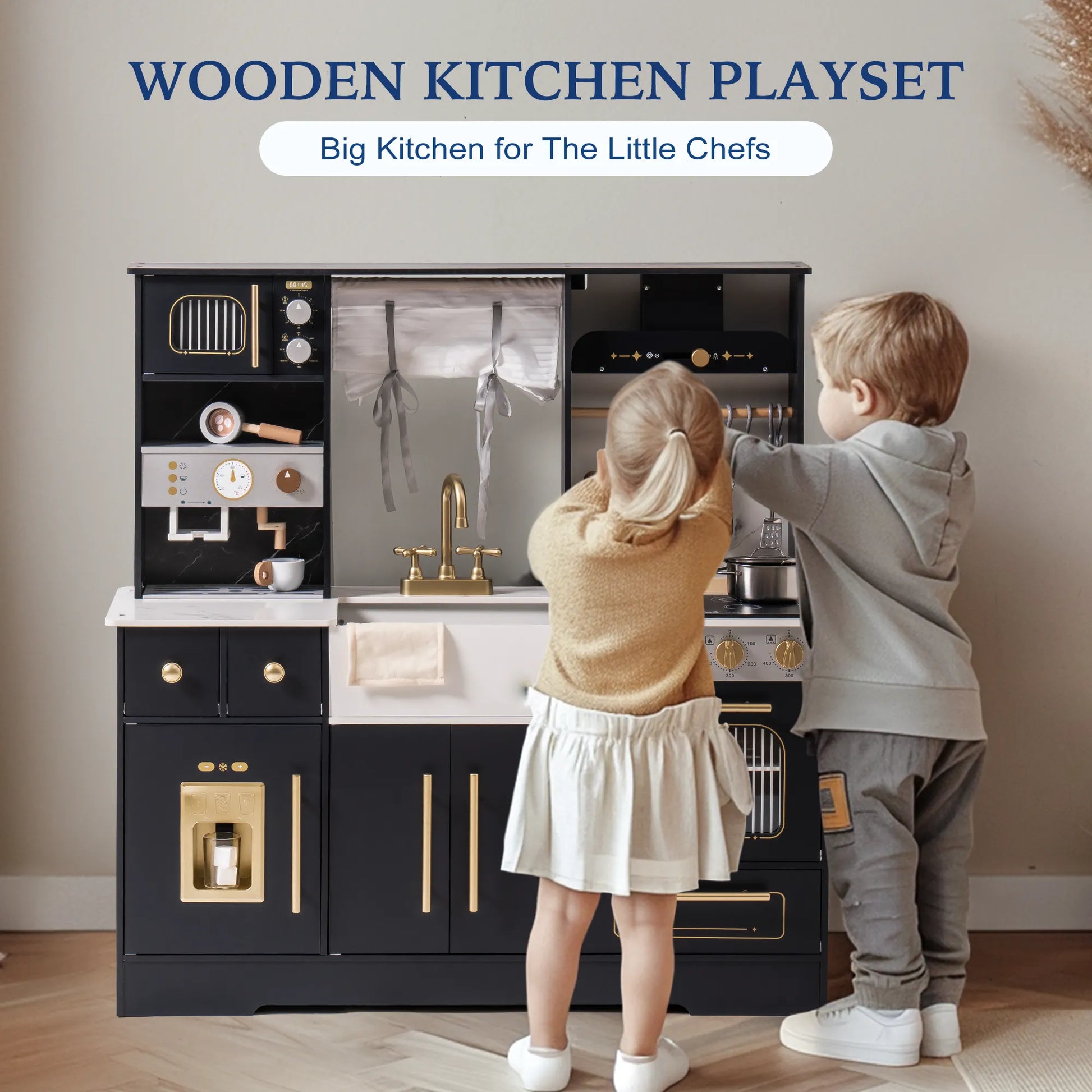 Realistic Wooden Pretend Playset