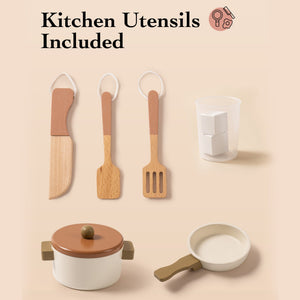 Montessori Mocha Wooden Toy Kitchen