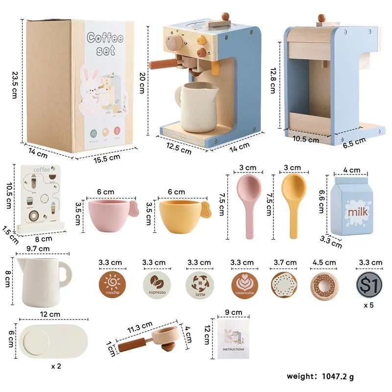 Montessori Wooden Coffee Maker Toy