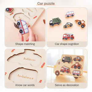 Montessori Wooden Shape Matching Puzzle Board
