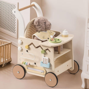 Rattan Baby Walker – Stylish Push Toy for Toddlers