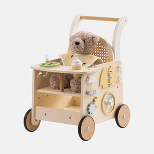 Rattan Baby Walker – Stylish Push Toy for Toddlers