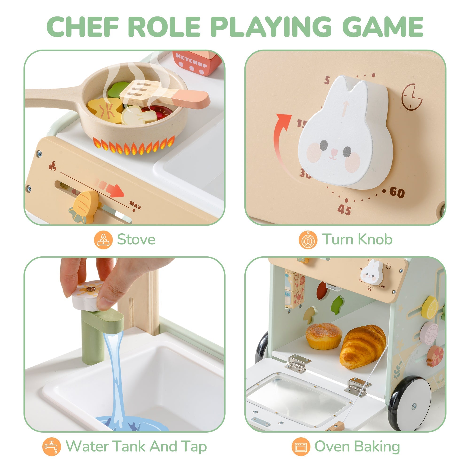 Spring Wooden Baby Walker