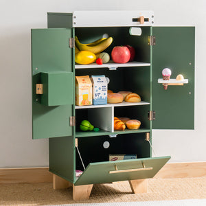 Vintage Wooden Toy Refrigerator