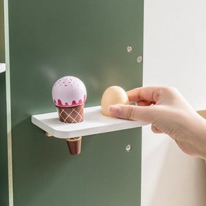 Vintage Wooden Toy Refrigerator