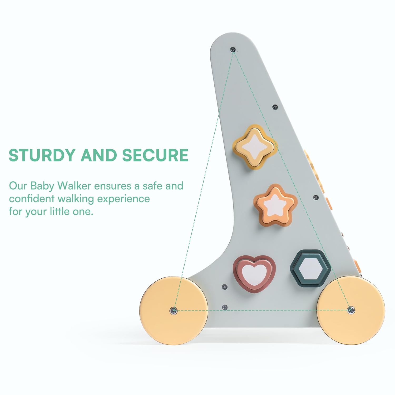 Wooden Activity Stroller – Toddler Learning & Push Toy