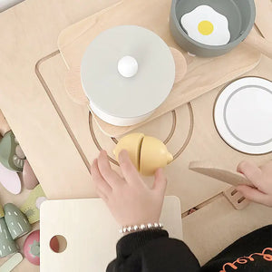 Nordic Wooden Food Cutting Toy Set