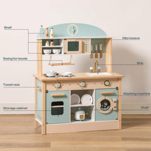 Wooden Toy Kitchen Playset