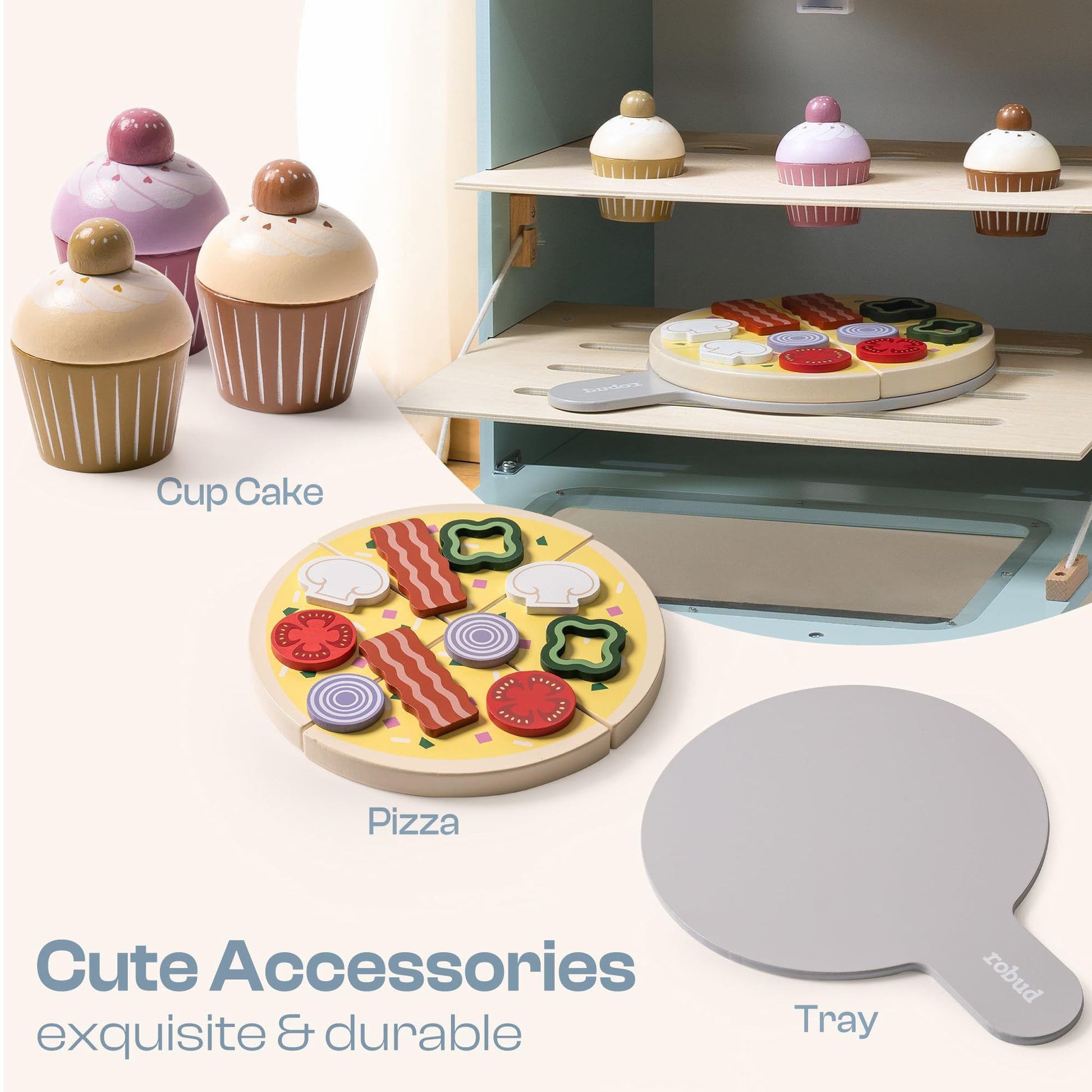 Wooden Toy Kitchen Playset