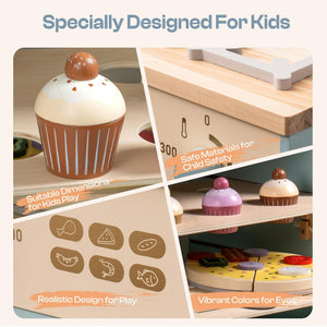 Wooden Toy Kitchen Playset