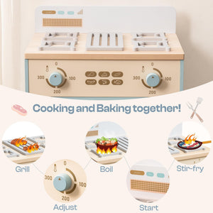 Wooden Toy Kitchen Playset