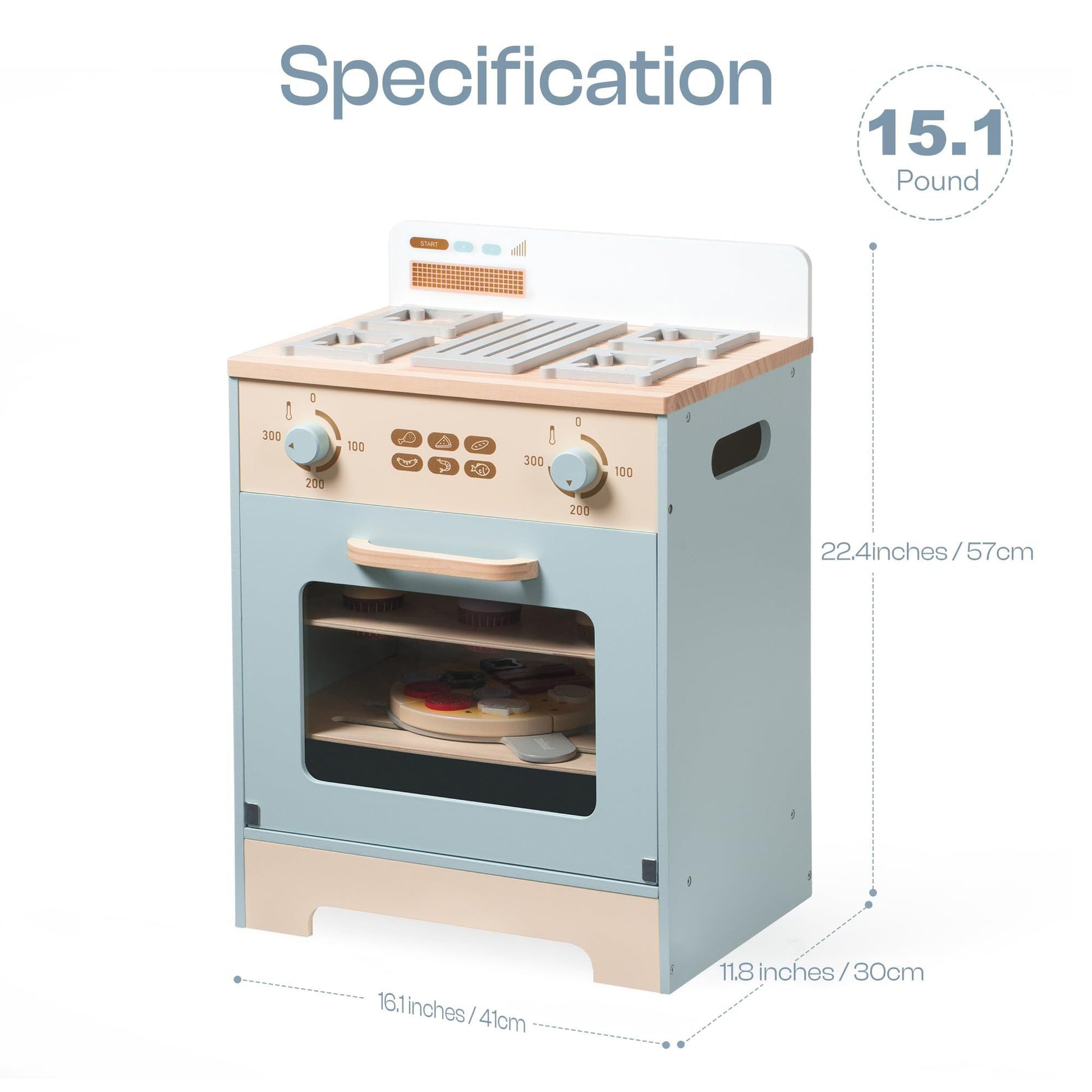 Wooden Toy Kitchen Playset