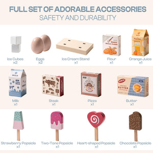 Wooden Toy Kitchen Playset