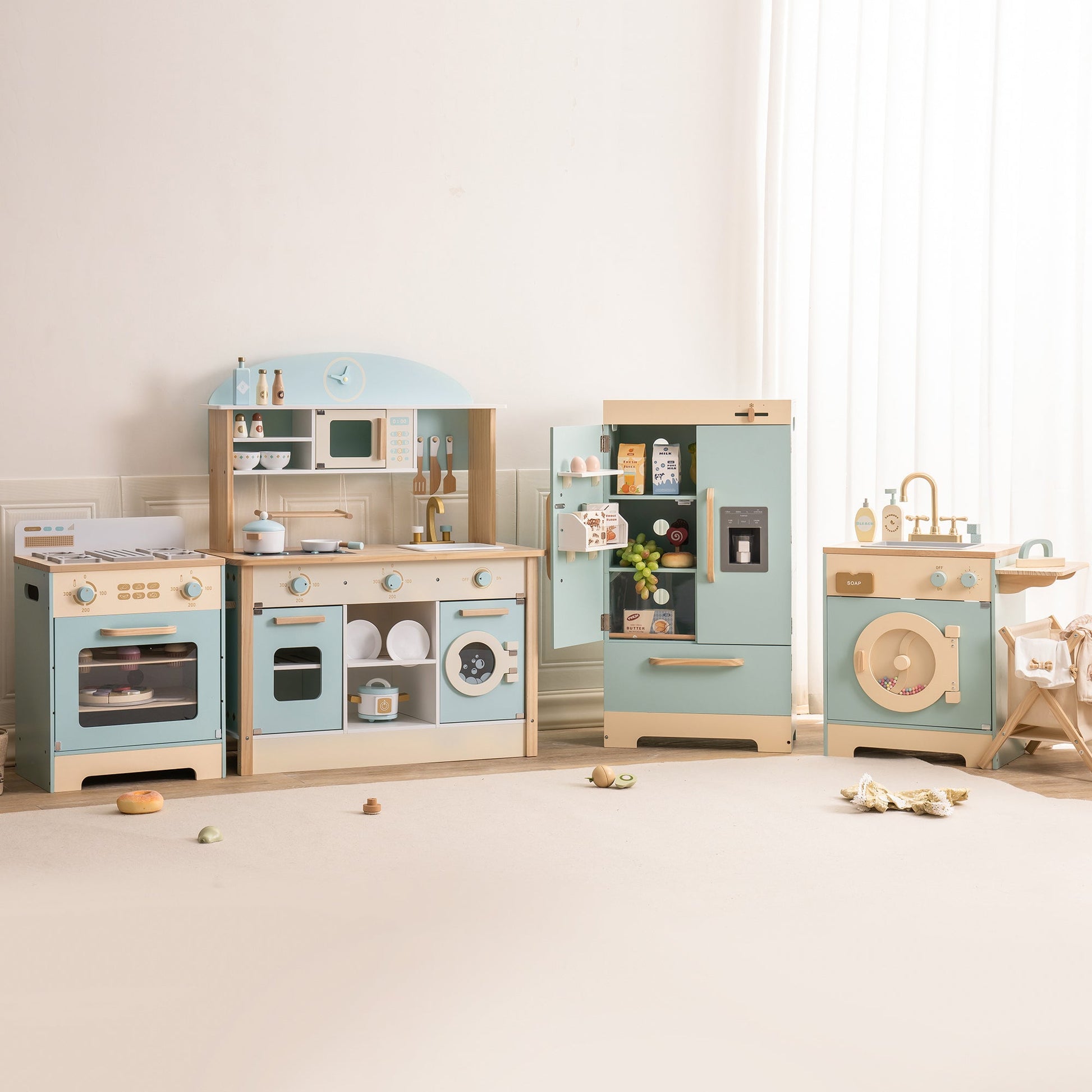 Wooden Toy Kitchen Playset