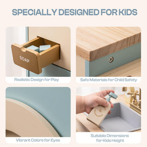 Wooden Toy Kitchen Playset