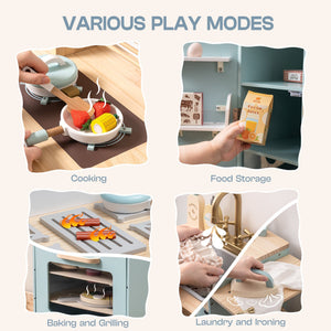 Wooden Toy Kitchen Playset