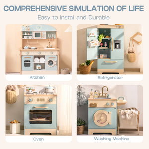 Wooden Toy Kitchen Playset