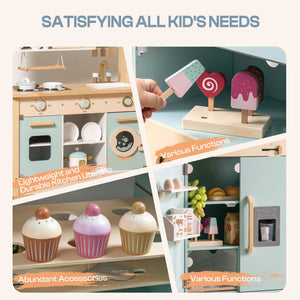 Wooden Toy Kitchen Playset