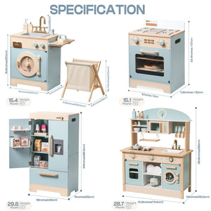 Wooden Toy Kitchen Playset