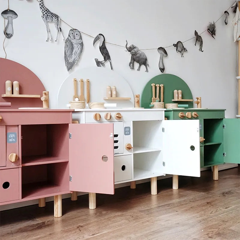 Wooden Kids Kitchen Playset