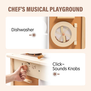 Wooden Toy Kitchen Set with Accessories