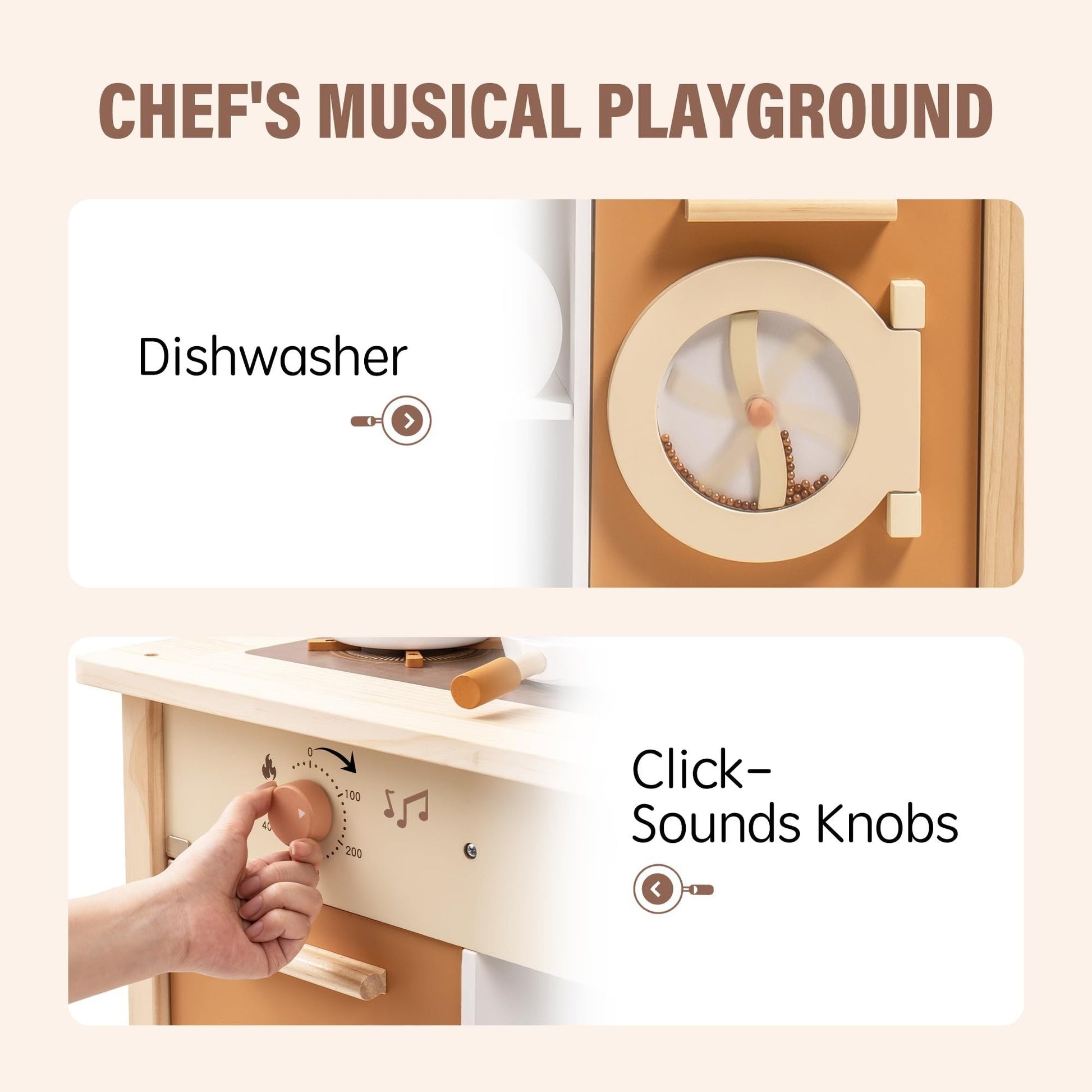 Wooden Toy Kitchen Set with Accessories