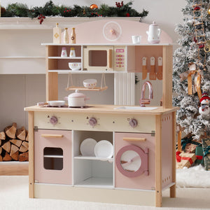 Wooden Toy Kitchen Set with Accessories