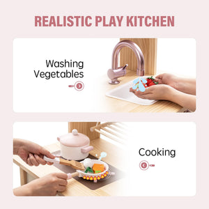 Wooden Toy Kitchen Set with Accessories