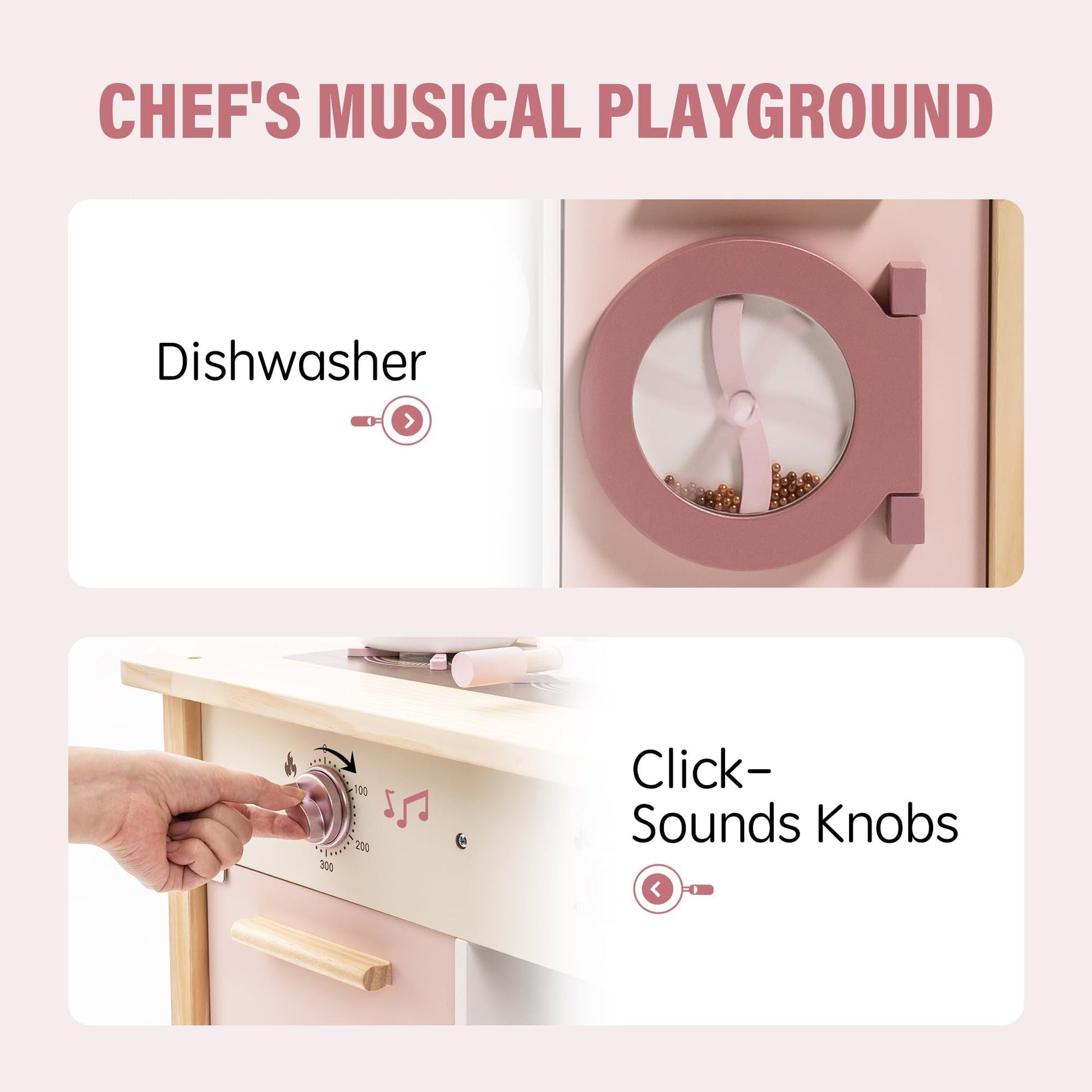 Wooden Toy Kitchen Set with Accessories