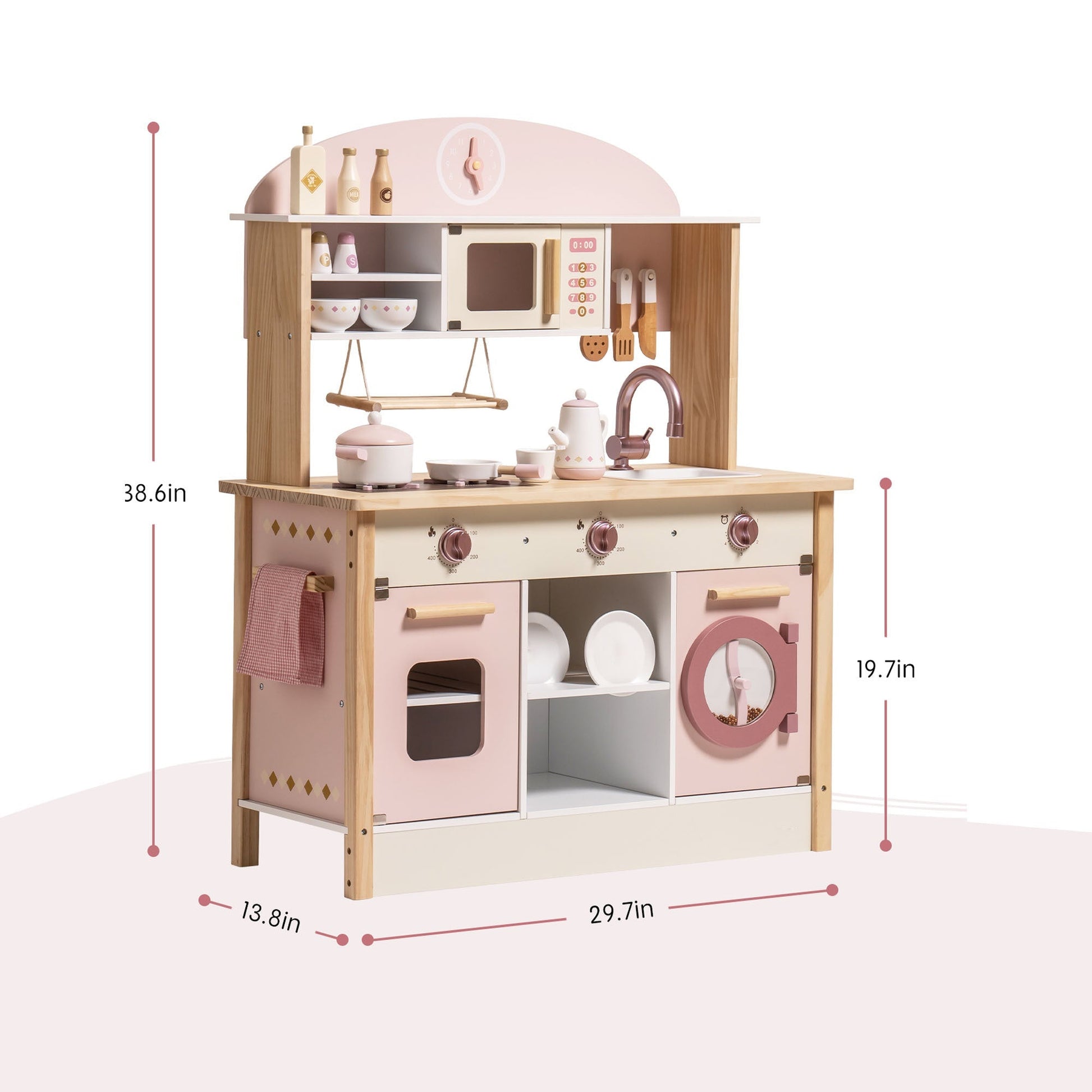 Wooden Toy Kitchen Set with Accessories