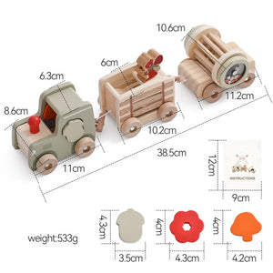 Montessori Wooden Train Toy Set