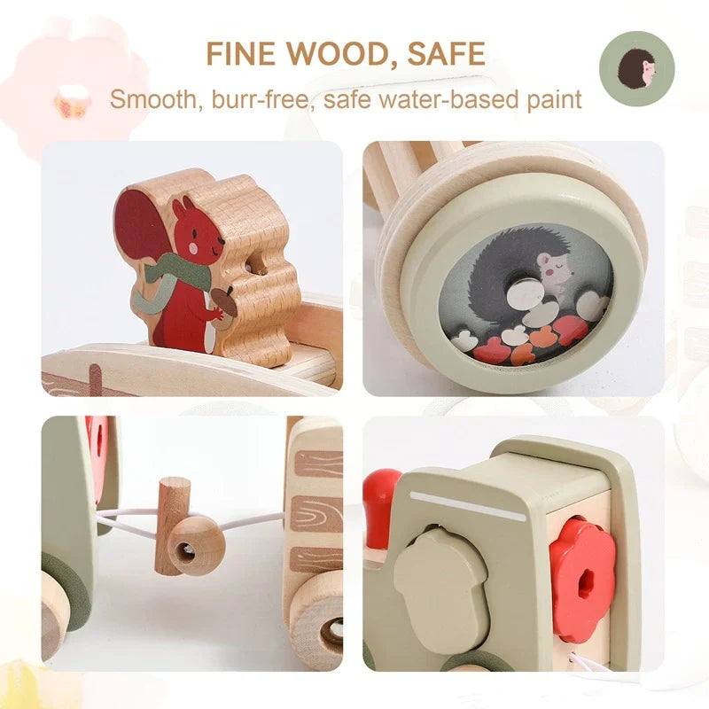 Montessori Wooden Train Toy Set